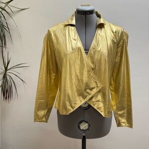 Ms. Ashlee vintage holiday Gold wrap Jacket